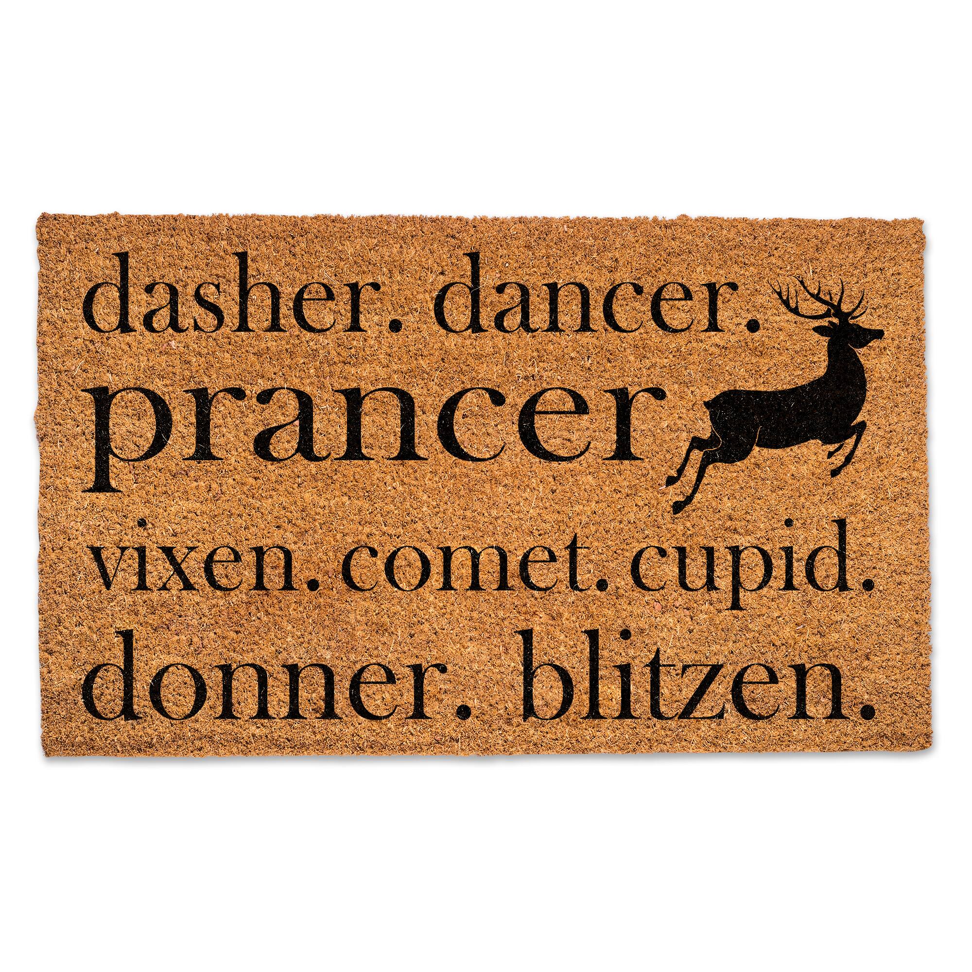 Reindeer Names Doormat